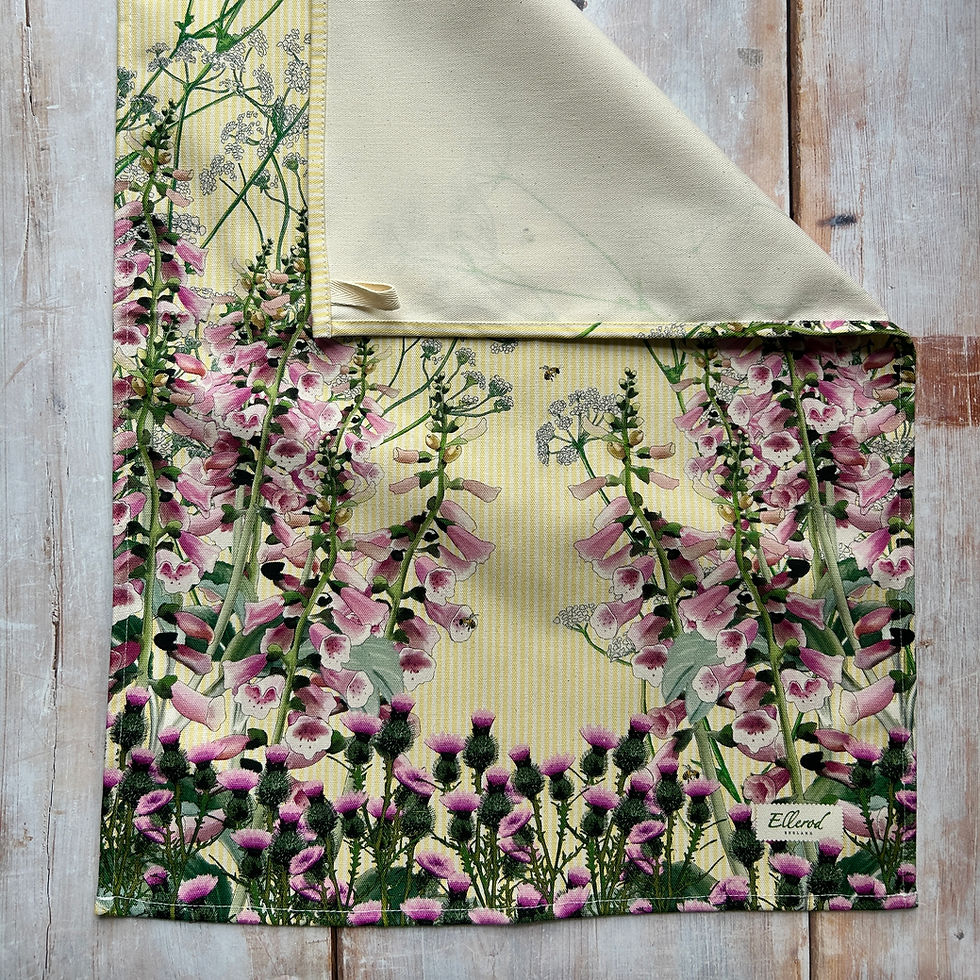Thumbnail: Country Verge Yellow Tea Towel, Organic Cotton