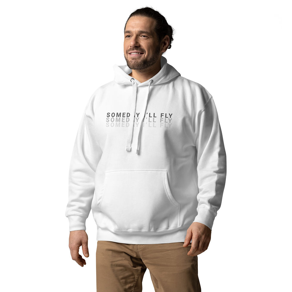 Thumbnail: Someday I'll Fly White Unisex Hoodie