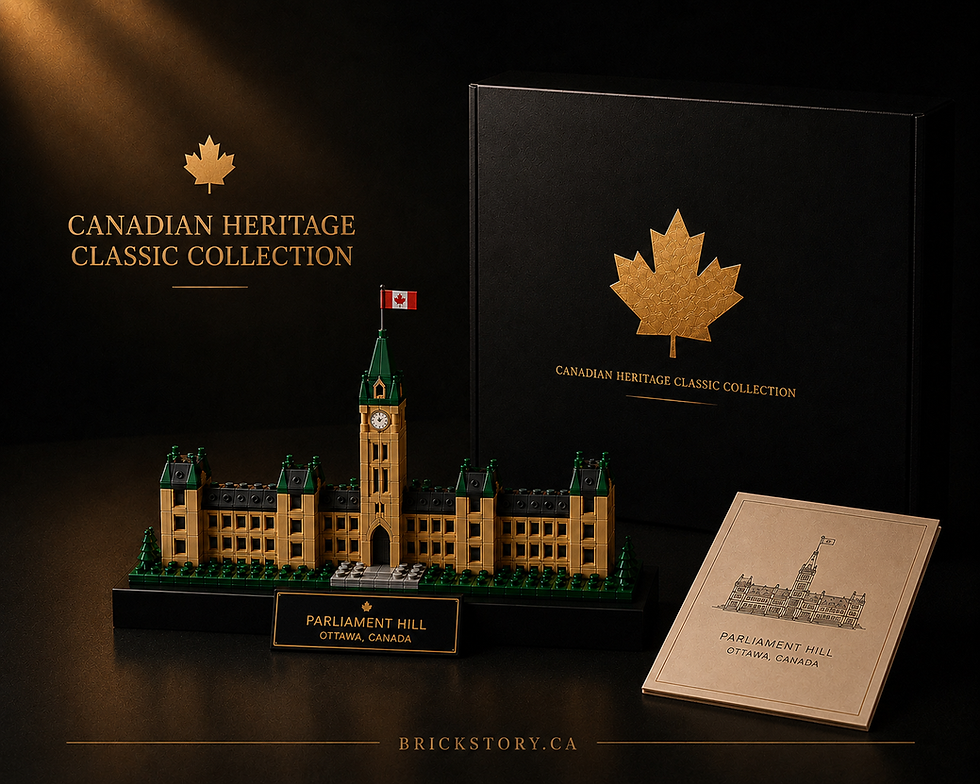 Parliament Hill premium brick model from the BrickStory Canadian Heritage Collection