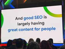 good SEO is largely having great content for people.