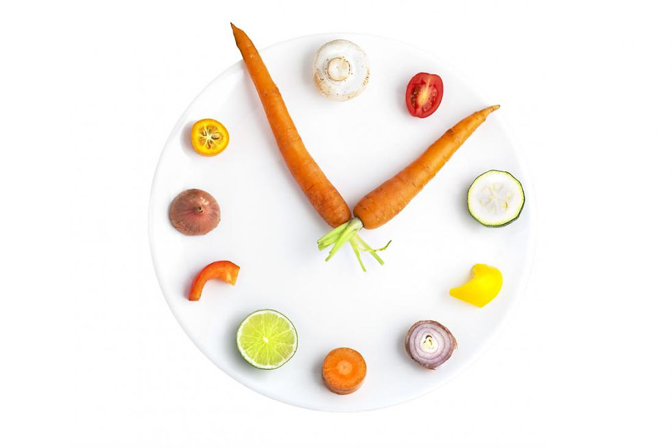 Clock made of food