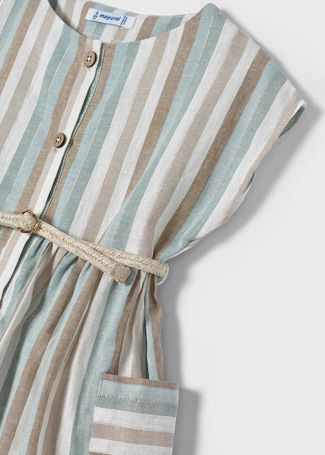 Miniatura: Vestido Rayas Lino Jade - Mayoral