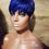 Thumbnail: Blue Pixie Cut Bond-In Wig 