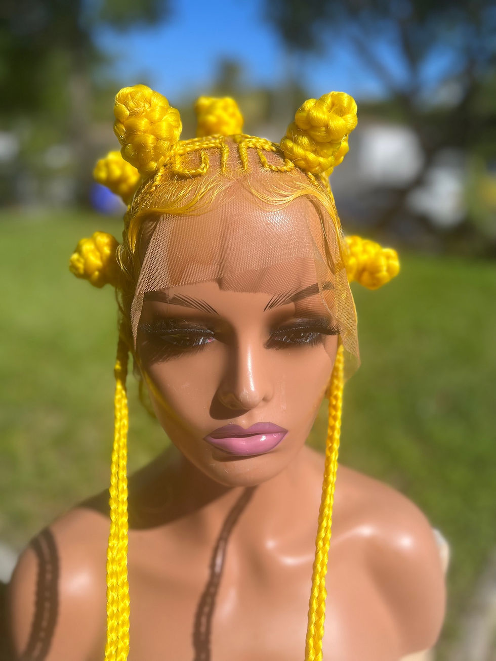Thumbnail: Hello Bantu Knot Full Lace Braided Wig 