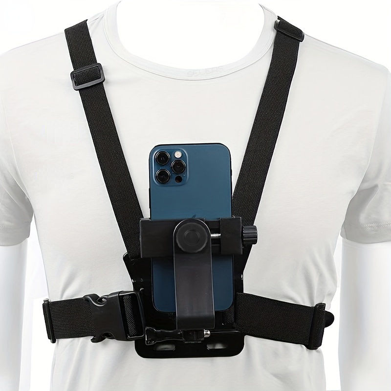 Universal Hands-Free Cell Phone Harness: Secure, Adjustable Chest Mount for POV