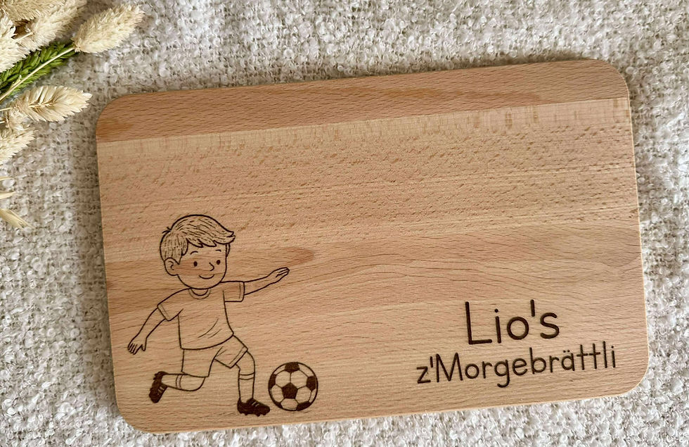 Miniaturbild: Frühstücksbrett aus FSC-Buchenholz – mit Gravur für Kinder & Erwachsene