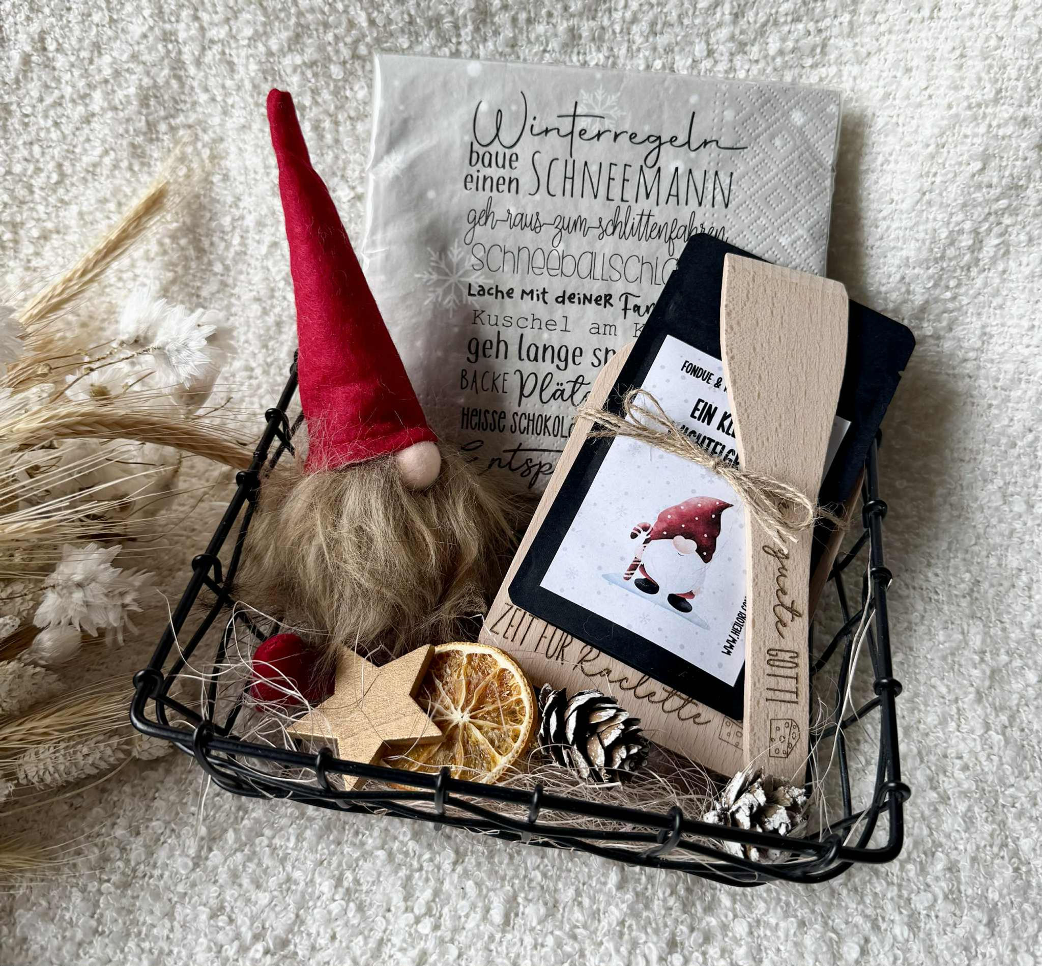 Wichtel & Raclette - Geschenkset | Wichtel & Weihnachtsgeschenk