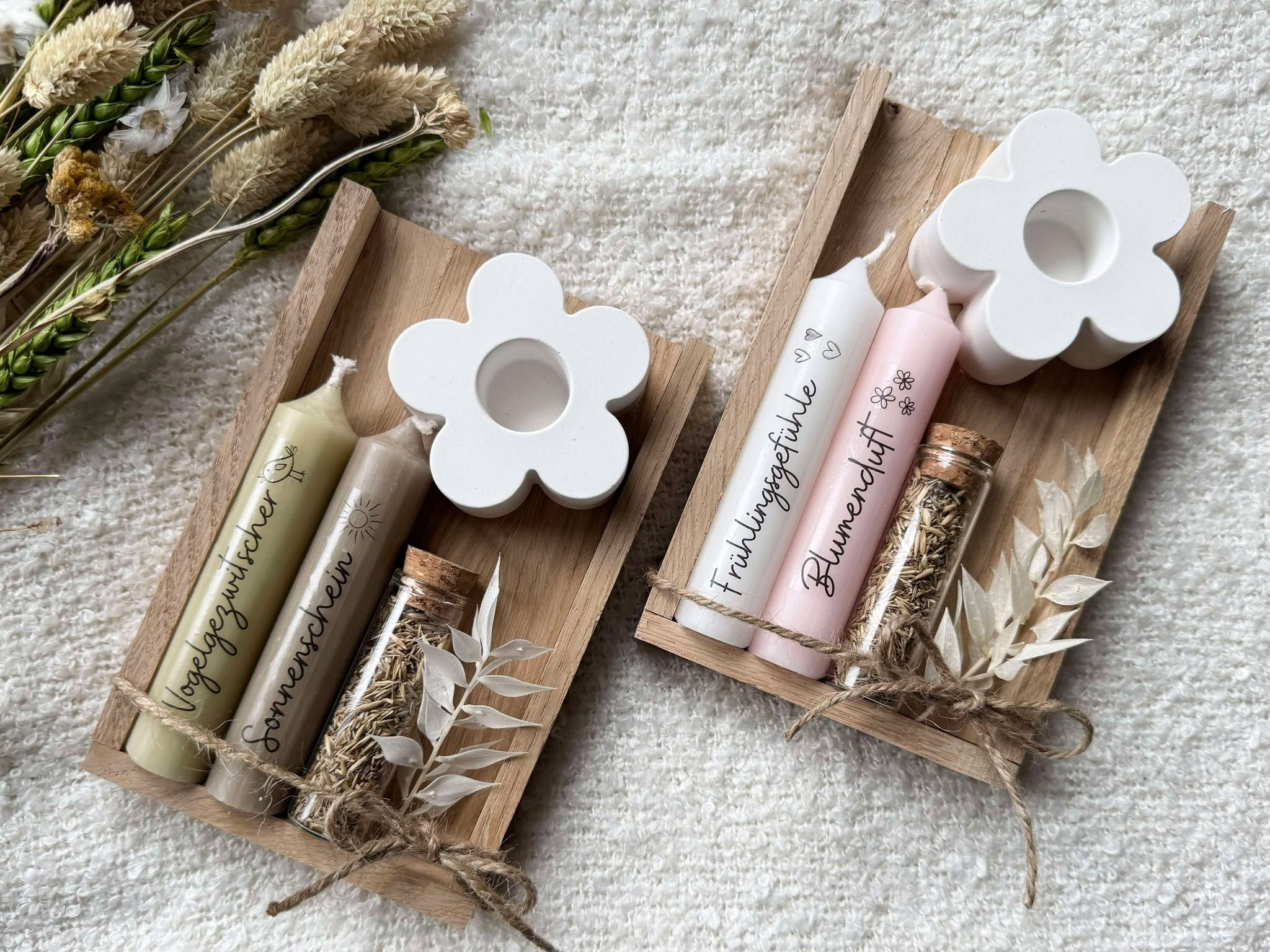 Frühlingswiese - Kerzenset