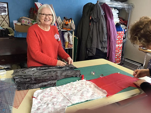 workshop student making clothing