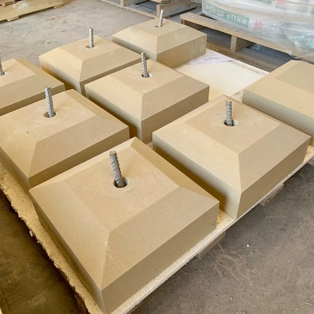 wide cast post stones