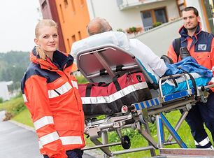 ambulance workers and patient