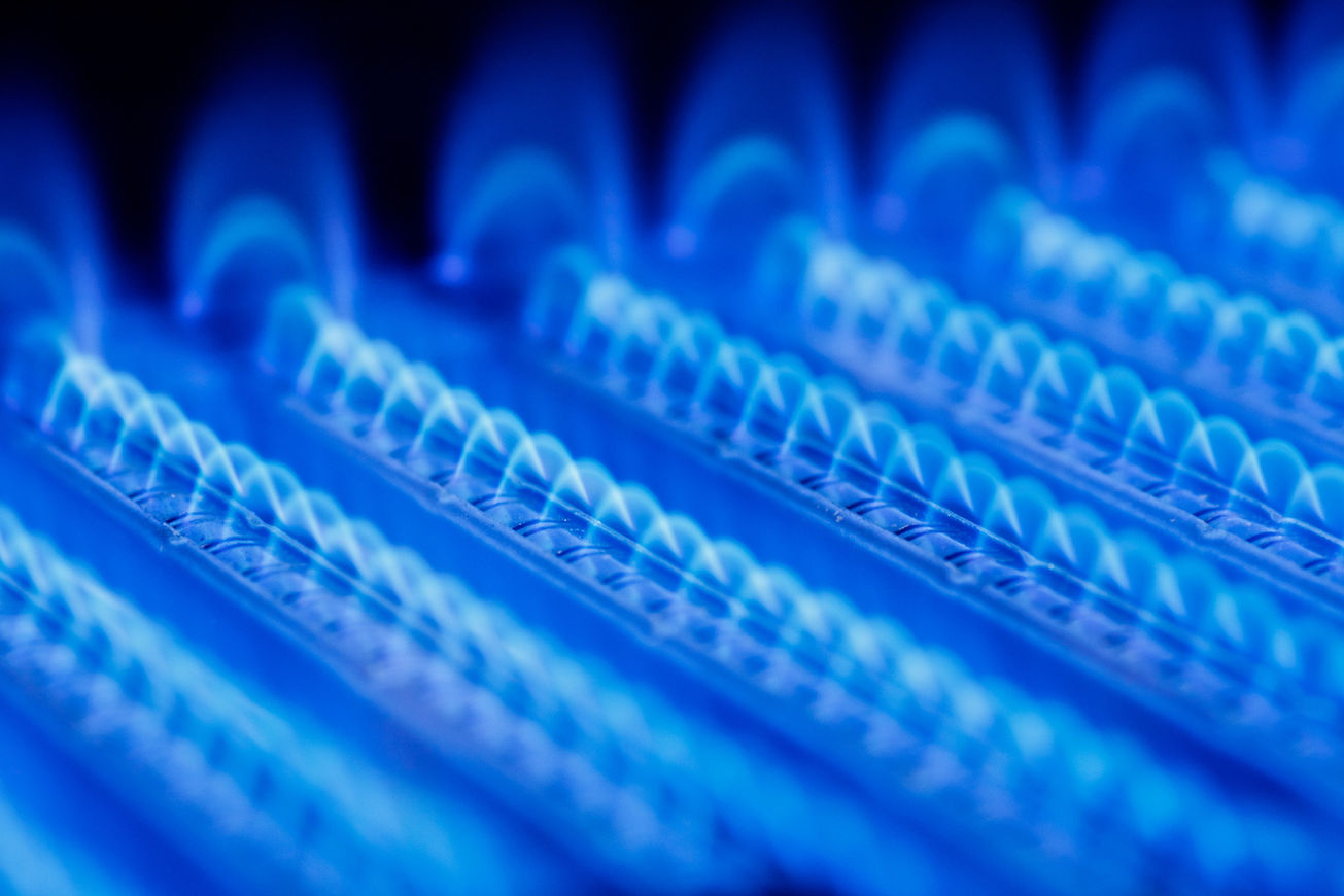 boiler heating flames