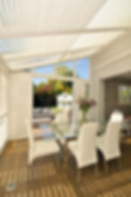 lean to conservatory with blinds