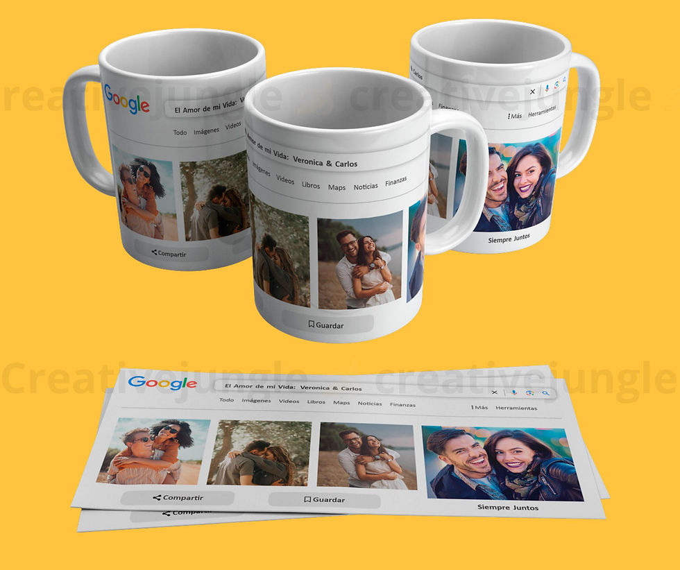 Miniatura: Plantilla editable para envoltura de taza de parejas Google ideales para regalar