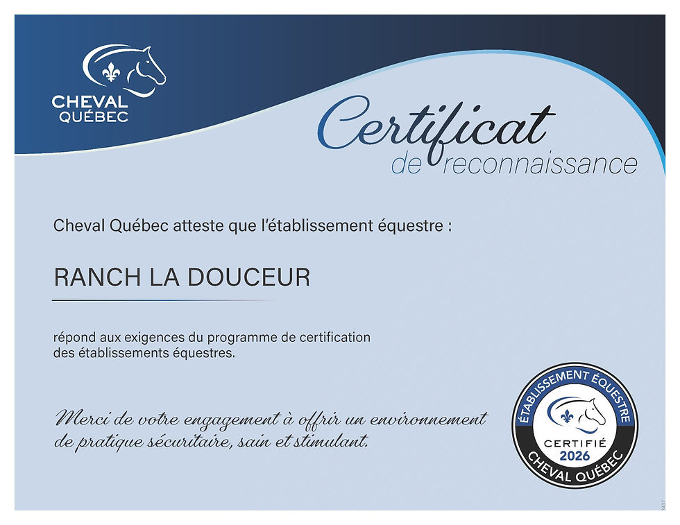 certificat cheval québec équi qualité 2026