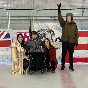 special olympian skaters and their coaches