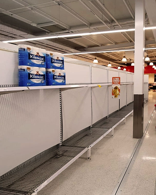 Toilet paper was the first item completely sold out for weeks amid coronavirus outbreak in Australia, autumn 2020