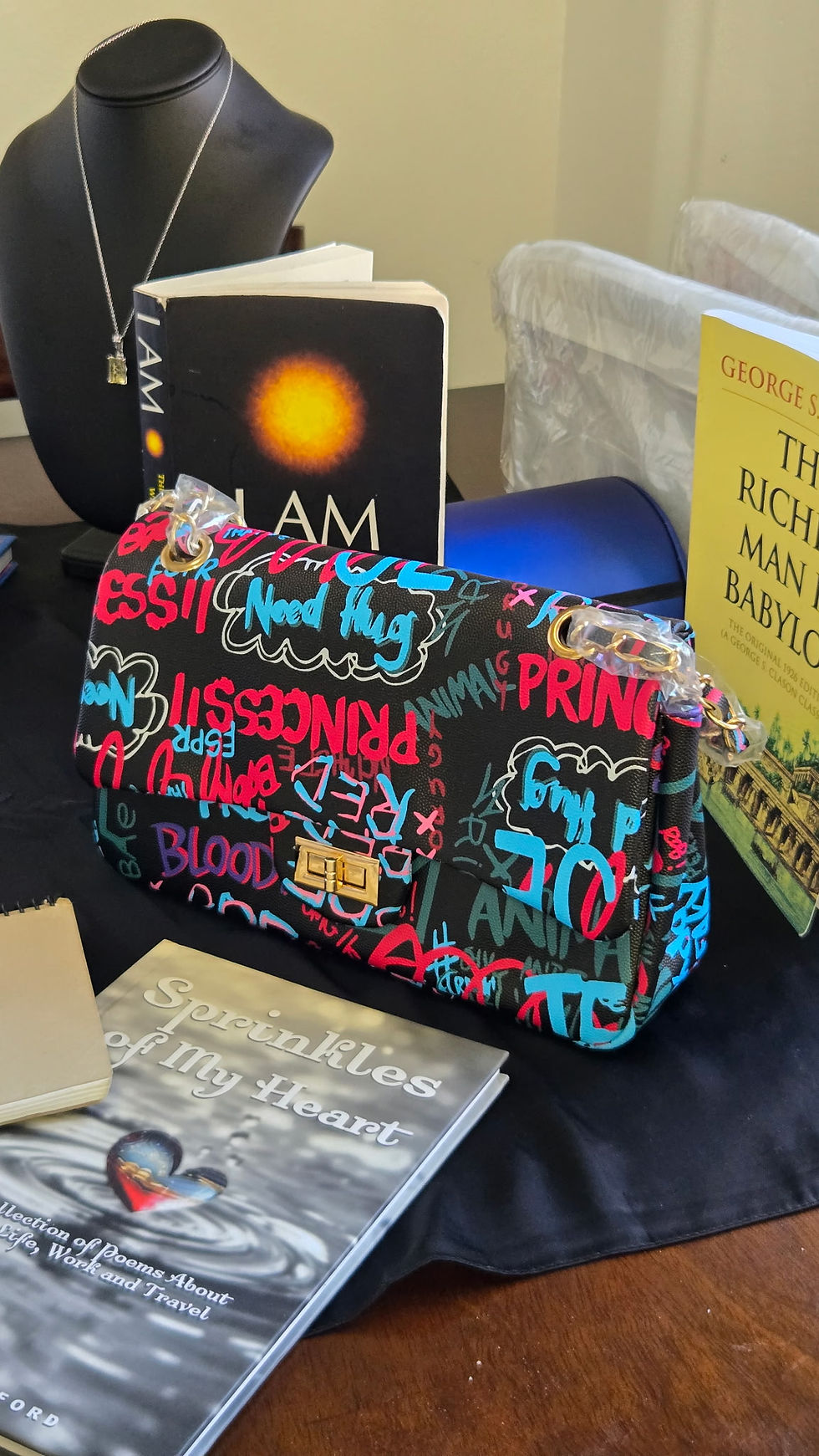 Thumbnail: Black City Graffiti Clutch