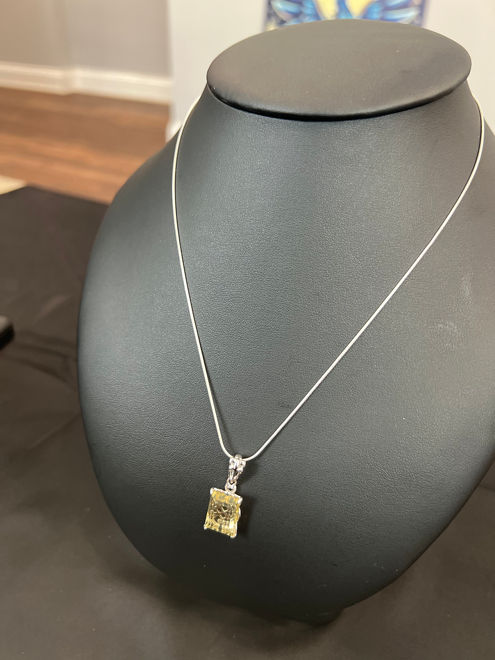Miniatura: 18'RHODIUM PLATED STERLING SILVER NECKLACE AND PENDANT