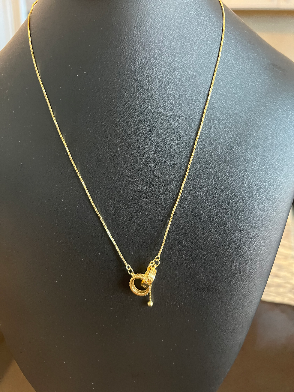 Miniatura: 18' GOLD PLATED DOUBLE RING NECKLACE