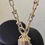 Thumbnail: Gold Plated CZ Padlock Necklace