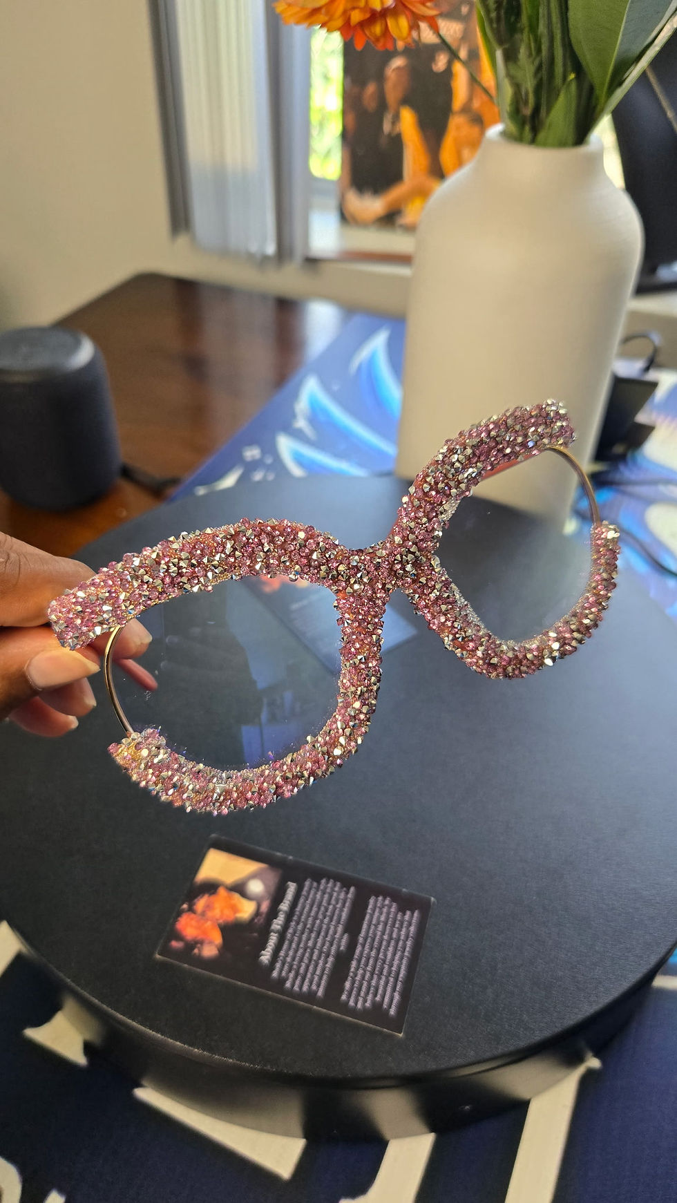 Miniatura: Women’s Oversized Rhinestone Cat-Eye Glasses – Luxury Crystal Frame Fashion Eyew