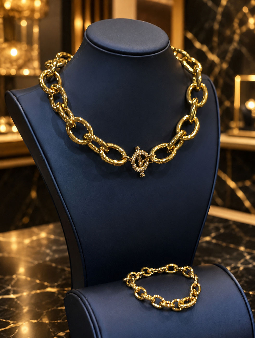 Miniatura: Sheila’s Golden Legacy Link Necklace & Bracelet Set