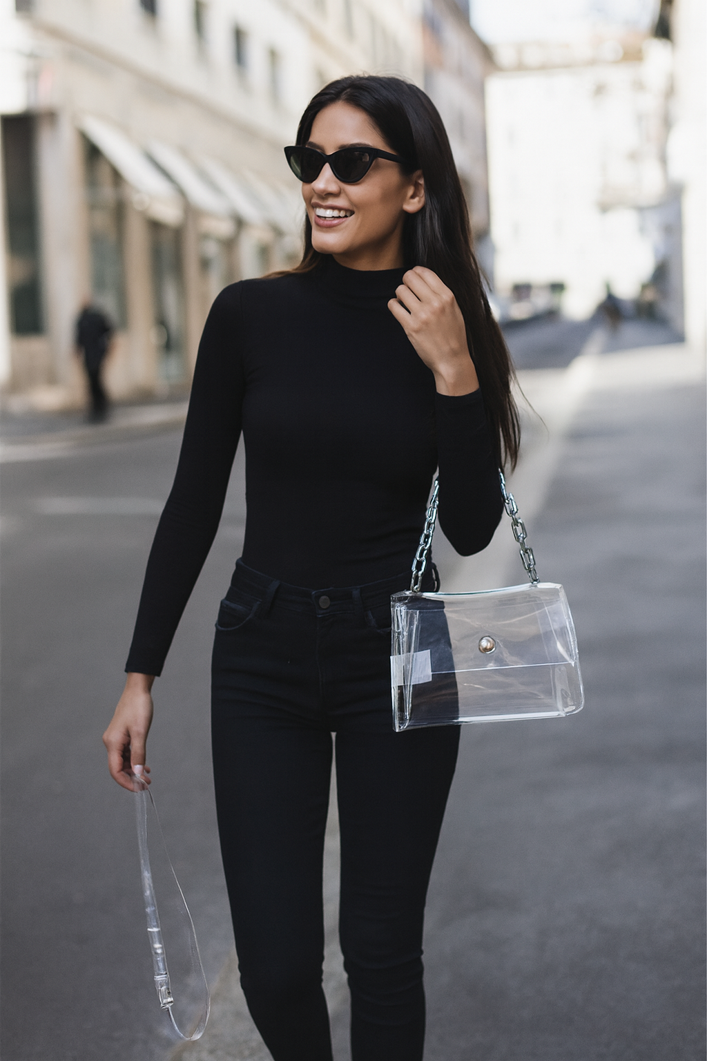 Clear Acrylic Chain Shoulder Bag – Transparent Statement Handbag