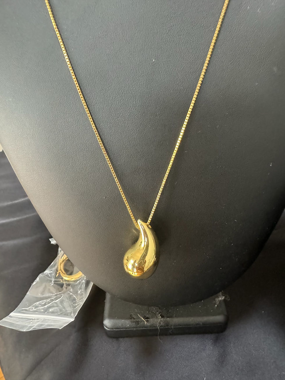 Miniatura: 18K Gold Teardrop Pendant Necklace – Elegant Minimalist Gold Jewelry