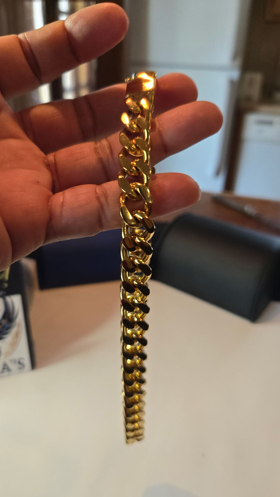 Miniatura: 18” 18K Gold Plated Cuban Link Chain – Stainless Steel Men’s Necklace
