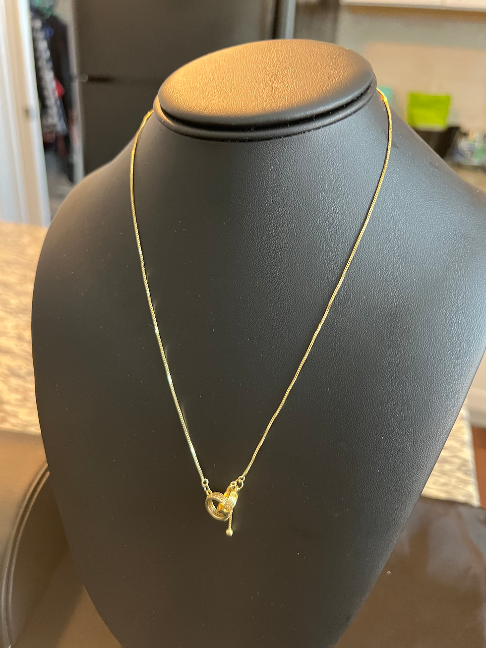Miniatura: 18' GOLD PLATED DOUBLE RING NECKLACE