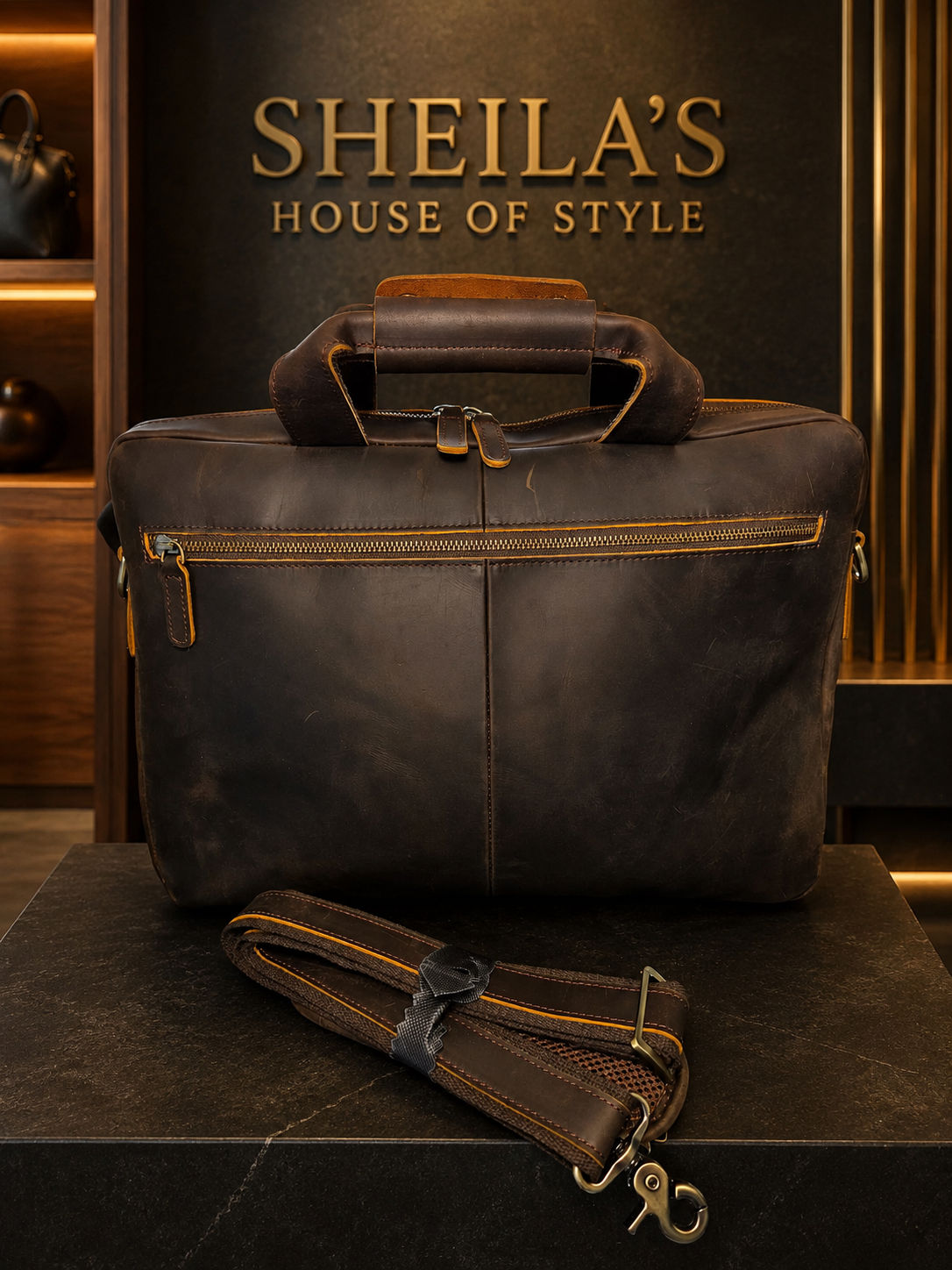 The Executive Standard Genuine Leather Briefcase