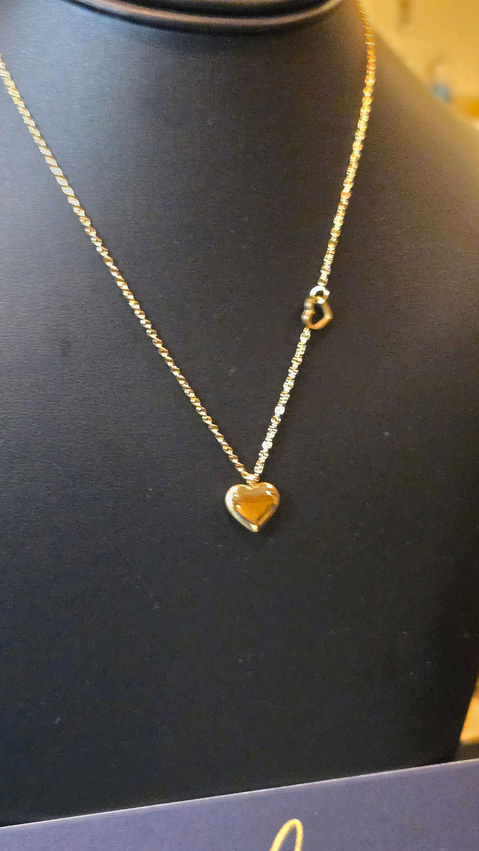 Miniatura: Gold Double Heart Pendant Necklace – 2 Hearts in 1 Design