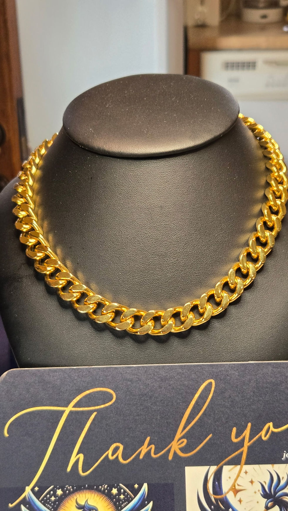 Miniatura: 18” 18K Gold Plated Cuban Link Chain – Stainless Steel Men’s Necklace