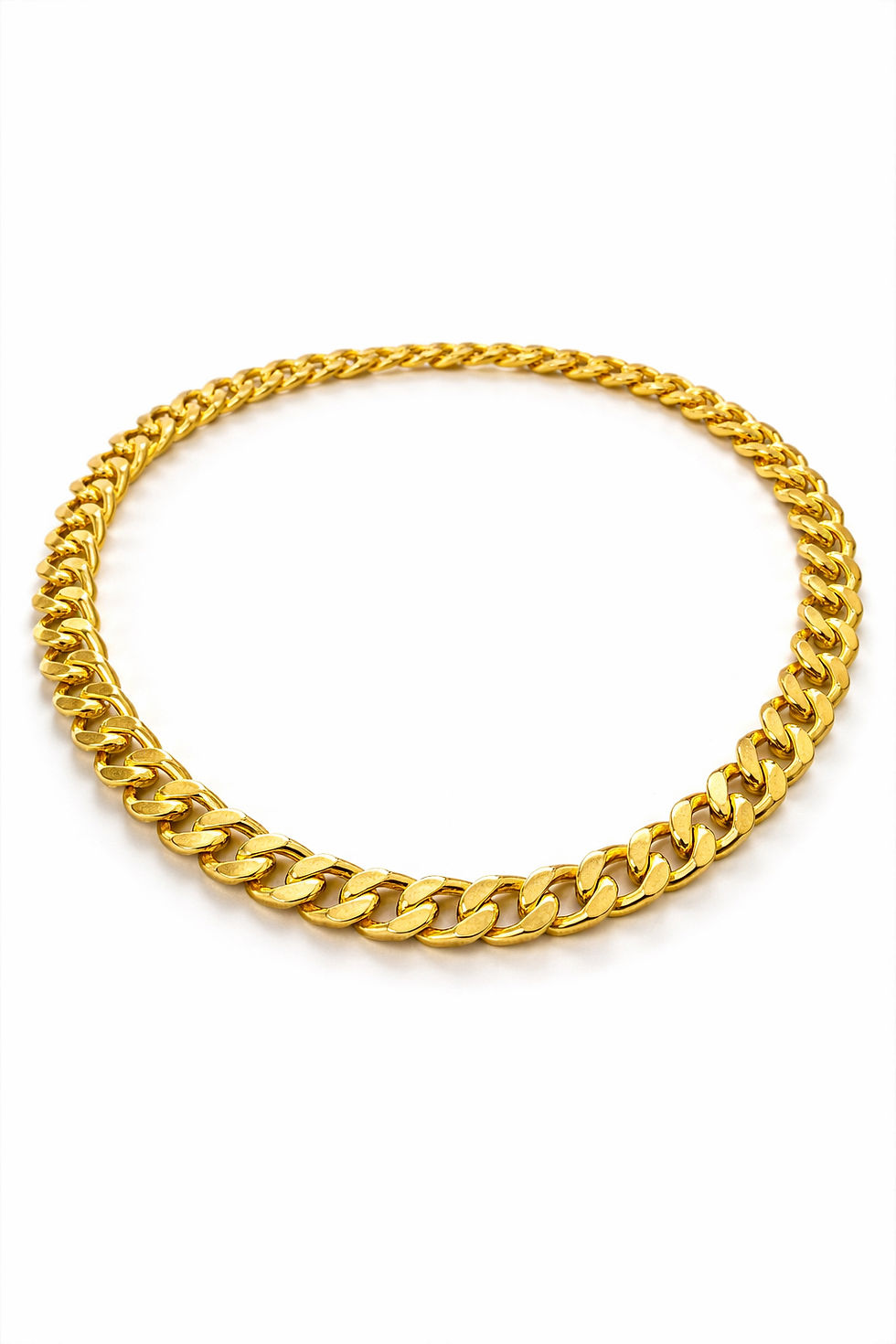 Miniatura: 18” 18K Gold Plated Cuban Link Chain – Stainless Steel Men’s Necklace