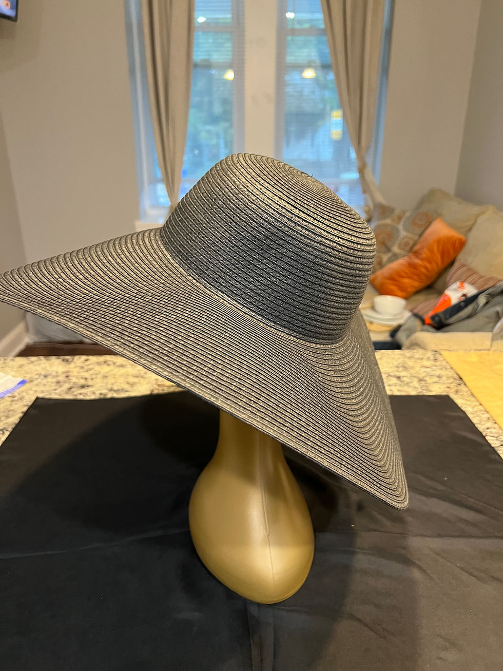 Thumbnail: Elegant Black Wide Brim Sun Hat – Women’s Derby & Summer Fashion Hat