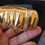 Thumbnail: Large Gold Ridged Bangle – Bold Textured Statement B