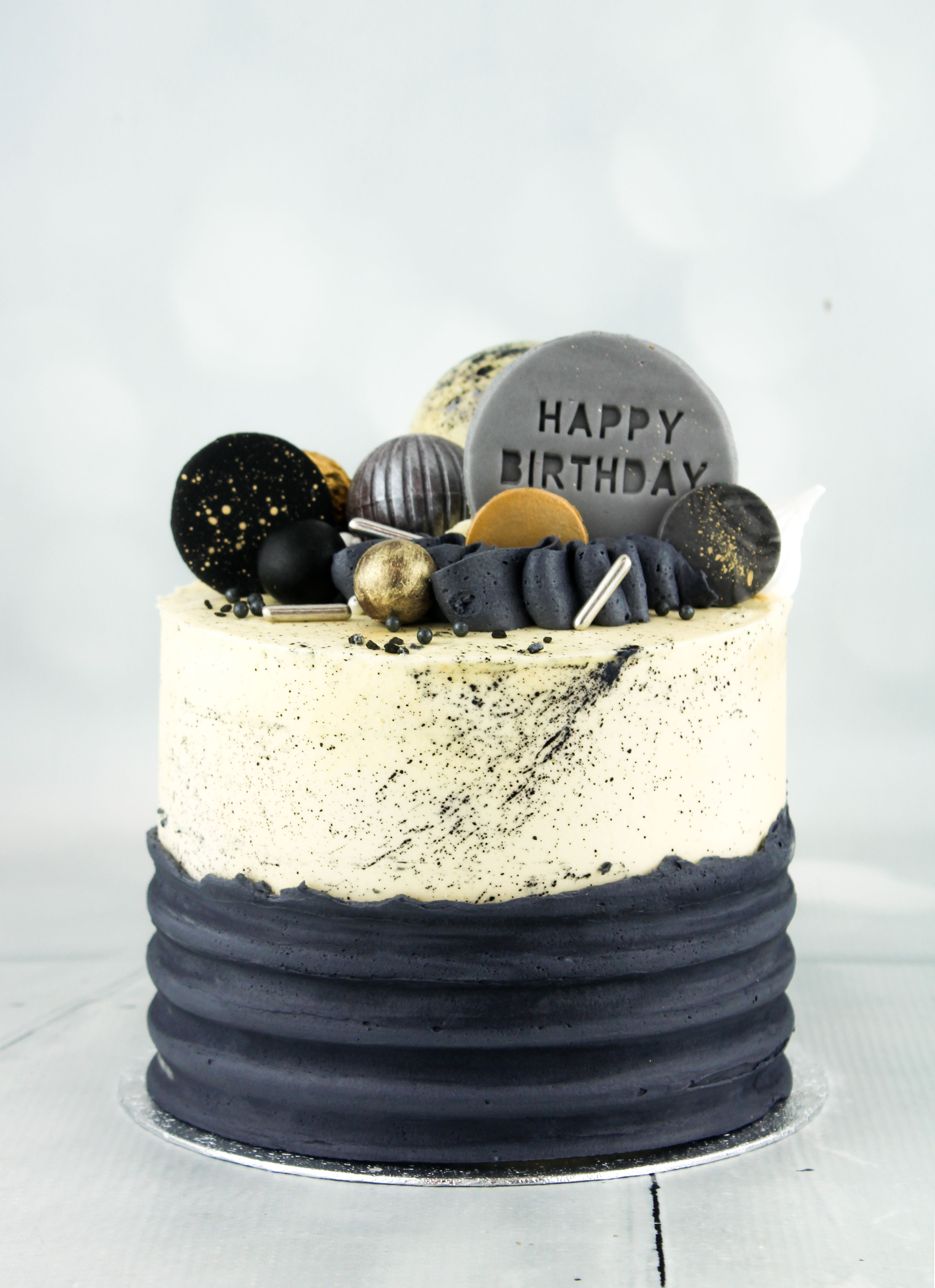 Grey Orb Cake