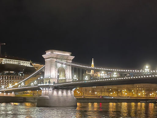 Chain Bridge Illuminated - Budapest