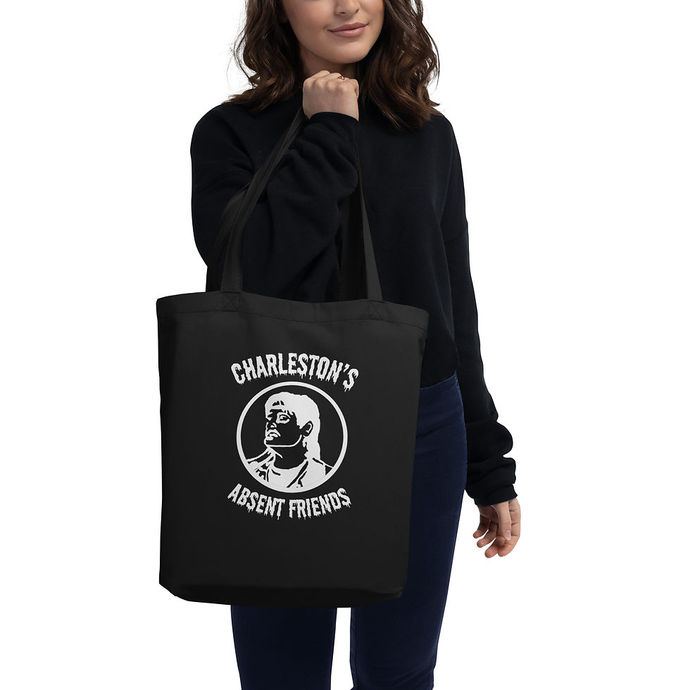 Thumbnail: Person carrying Tote-ally Eco – Charleston’s Absent Friends Organic Tote