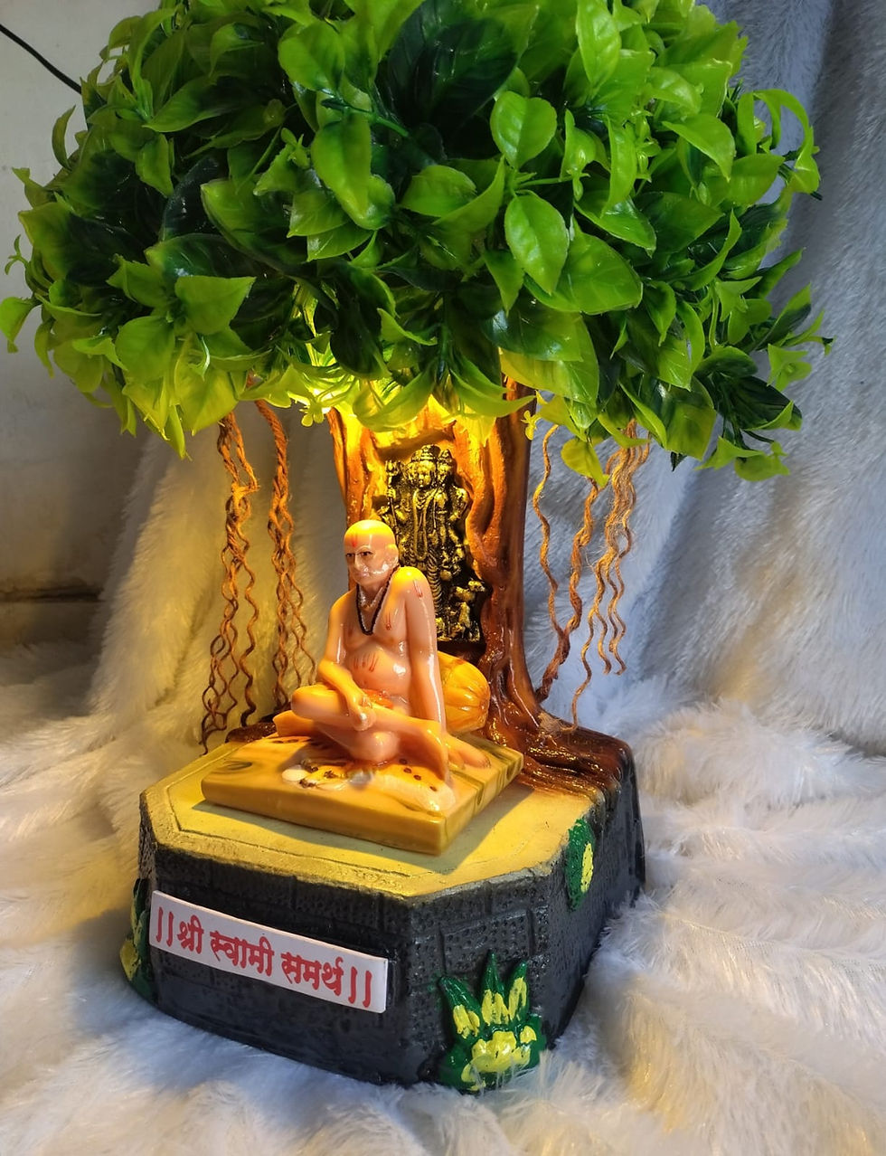 Thumbnail: Swami Samarth(5.2 inch) with Tree (height 14 inch)