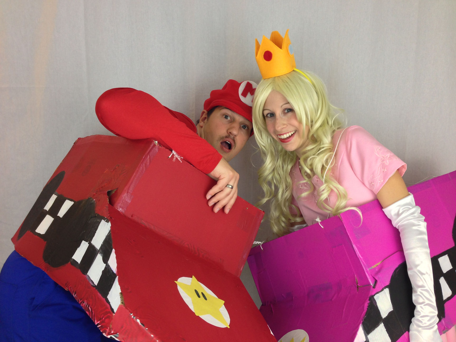 Mario and Peach Kart Halloween Costume DIY