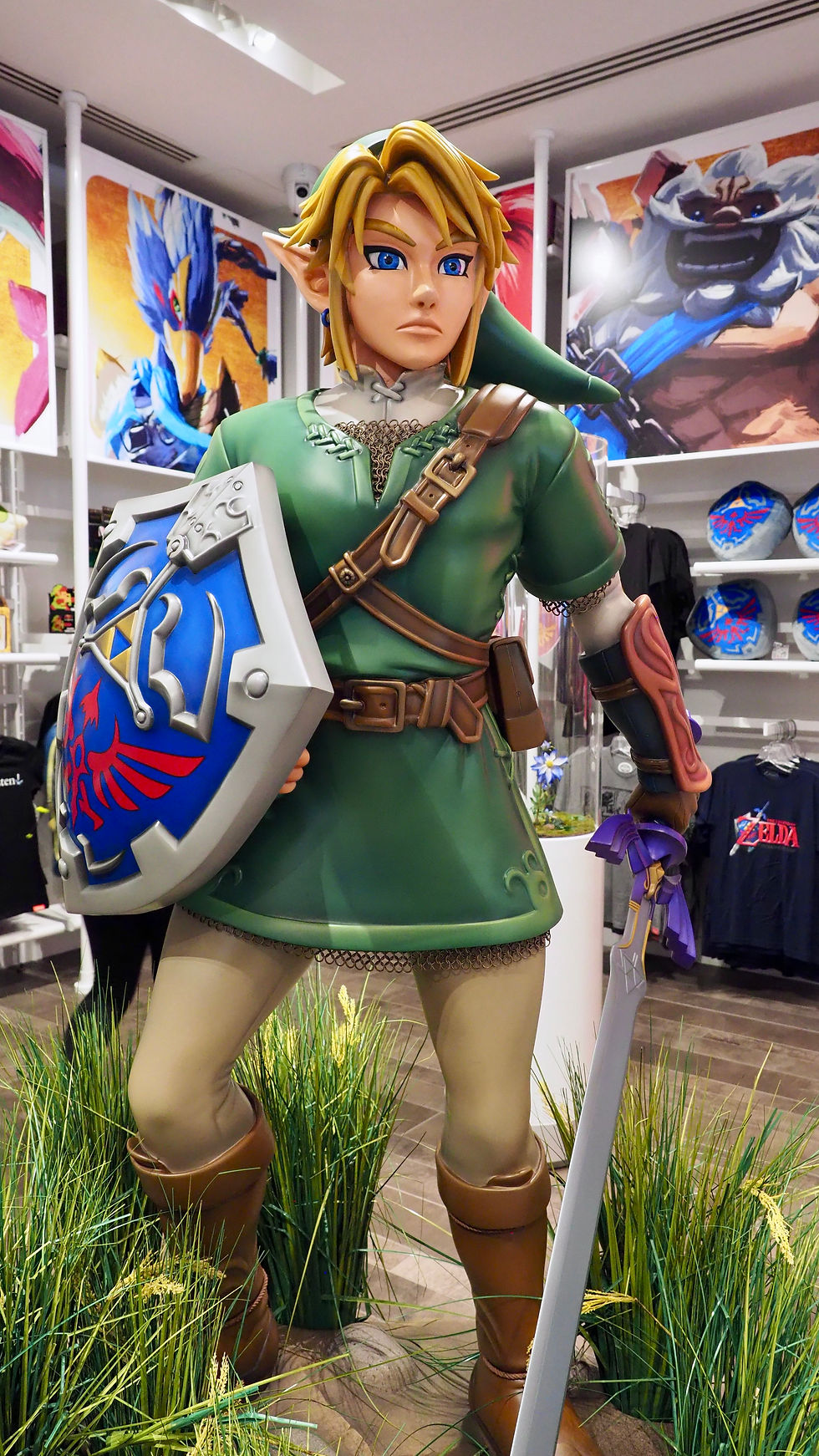 Legend of Zelda Link Statue at Nintendo New York