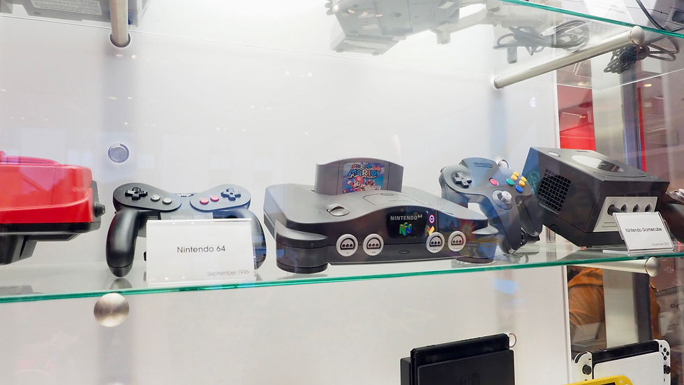 Nintendo 64 console display at Nintendo New York