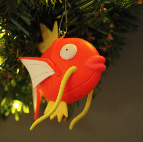 christmas ornament of a Magikarp from Pokémon