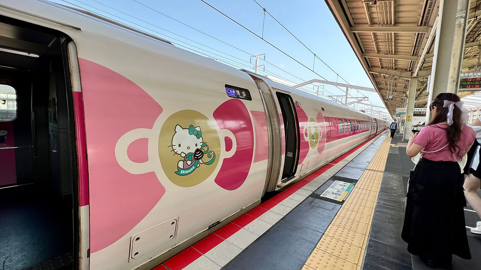 Hello Kitty shinkansen bullet train