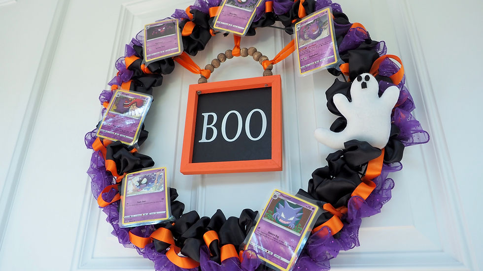 DIY pokemon halloween wreath
