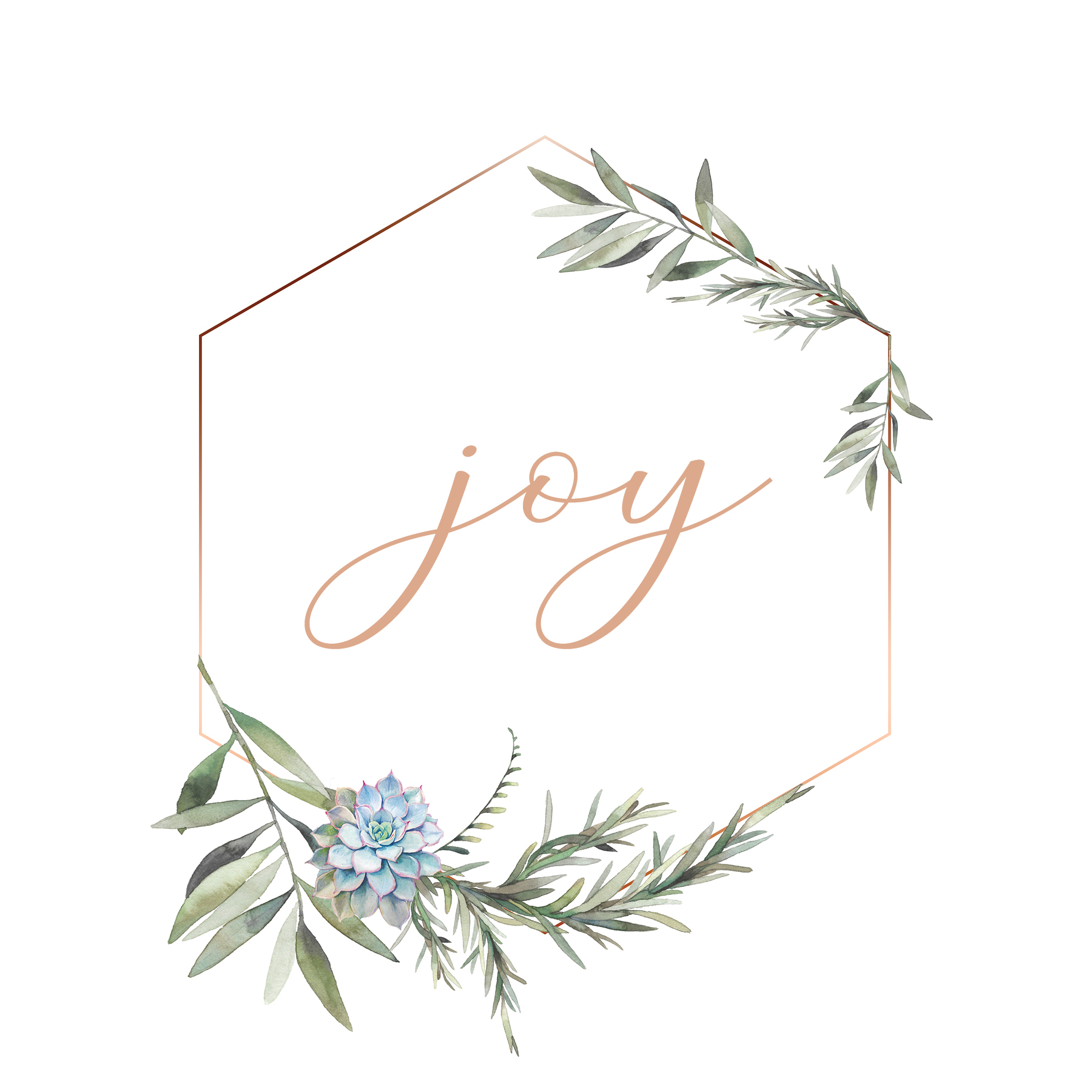 joy - gold frame 6x6