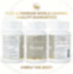 Hemp supplement bottle with three views.