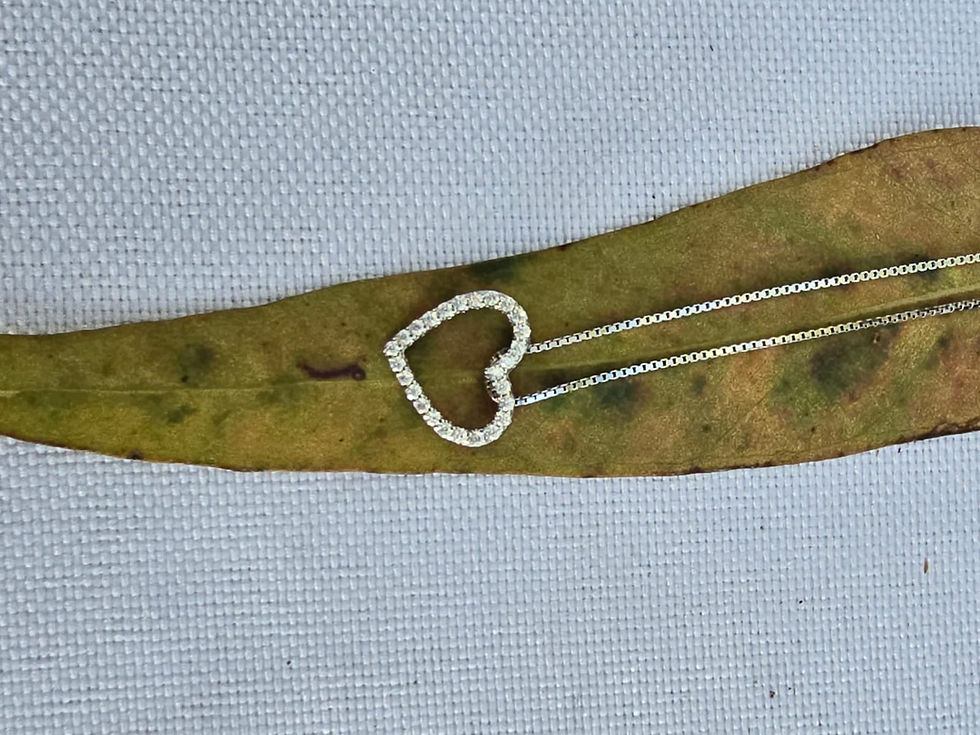 תמונה ממוזערת: שרשרת לב moissanite